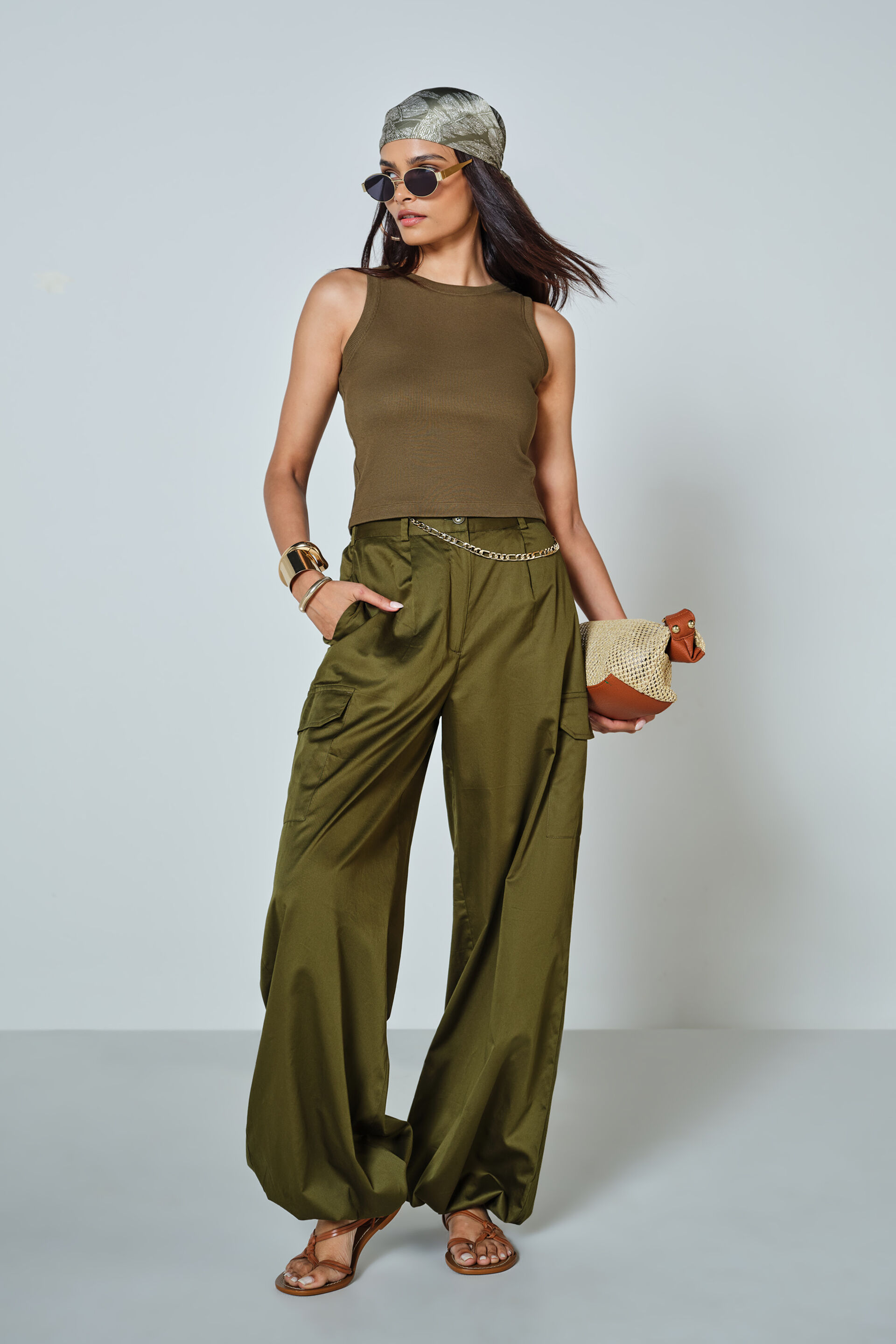 Everyday Basics Olive Top, Olive, image 5